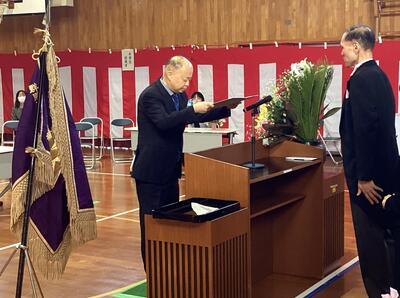 修了証書授与の時