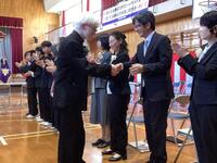 卒業生・修了生退場の様子