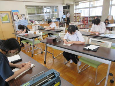 校内点字競技会の様子